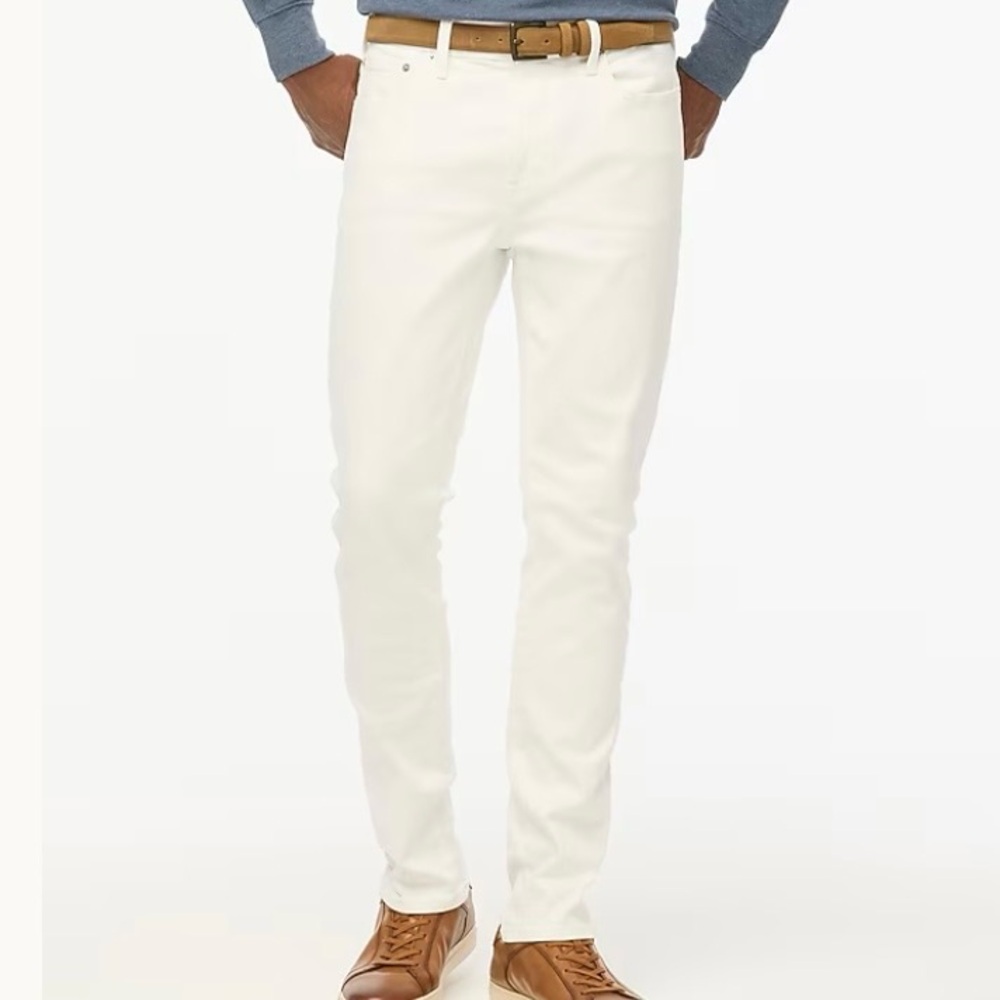 NWT J.Crew Slim-fit Flex Men’s Jeans White Men’s Size 34x34